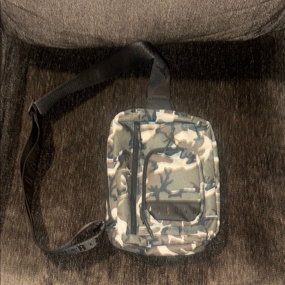 Jordan Collectors Crossbody Bag in camo.